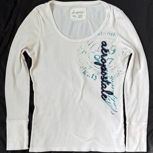 Y2K Aeropostale Henley Long Sleeve with Logo
